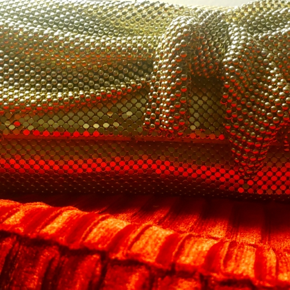 Jessica McClintock gold mesh bag